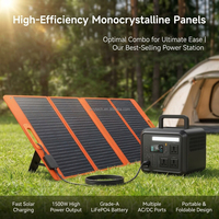 Panneau solaire monocristallin 200W, module PV haute efficacité, chargeur solaire portable étanche pour la charge de stations d'alimentation extérieures