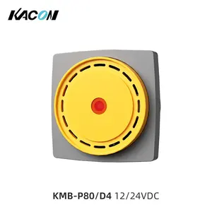 Buzzer tombol efek suara instan, tombol diakon PMB-P80 D4 alarm peralatan industri DC24V