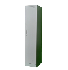 Key Lock Modern Bedroom Sports Gym <b>Single</b> One Door Clothes Storage Steel Locker Staff Metal <b>Wardrobe</b> 1 Hanger <b>Mirror</b> Iron - Product Image 6