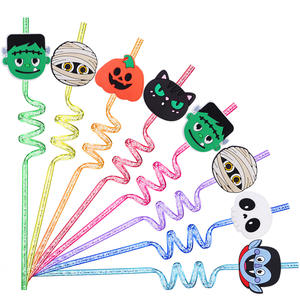 Halloween série paillettes PVC araignée pailles <span class=keywords><strong>vampire</strong></span> décoratif fête fournitures vente chaude prix d'usine - Product Image 1