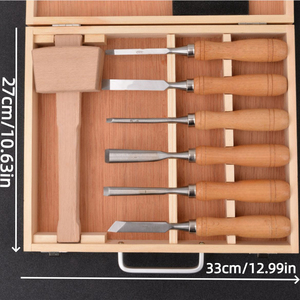 Ensemble d'outils de travail du bois de qualité supérieure Tailai: ciseaux et maillet essentiels pour le travail du bois fin et la menuiserie - Product Image 2