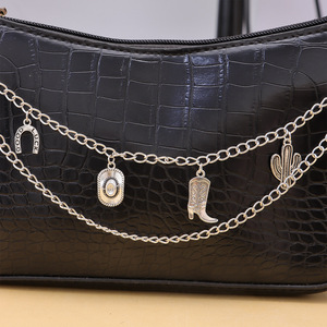 โซ่โลหะสไตล์คาวบอยตะวันตกพร้อมจี้ห้อยสำหรับกระเป๋าถือและกระเป๋าเงิน  จี้โลหะผสม  เครื่องประดับแฟชั่น  คอลเลคชั่นฤดูใบไม้ร่วง 2024 - Product Image 2