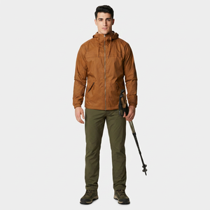 New Arrival OEM Custom Hooded Nylon Windbreaker <b>Jacket</b> Black Windproof Solid Color <b>Long</b> Sleeve Streetwear <b>Jacket</b> for <b>Men</b> - Product Image 1