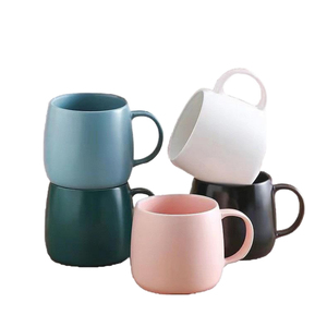 Tasse à café en céramique grande capacité 450 ml avec logo personnalisé, cadeau d'entreprise, mug pour la rentrée scolaire, couleur unie - Product Image 1