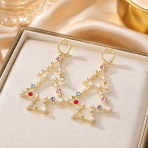 Orecchini a Forma di Albero di Natale, Gioielli di Moda per Donne - Product Image 4