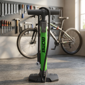 Pompe à air portable en acier BOMB pour vélo, compatible avec les valves Presta et Schrader, 160 PSI, étanche et légère - Product Image 2