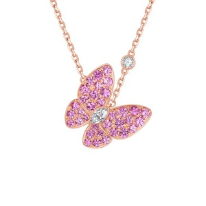 SGARIT custom Full Pavé Diamond Butterfly lab grown diamond Pendant Necklace 18k gold with Marquise-Cut Center <b>Stone</b> for wlab - Product Image 3