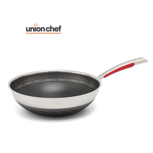 UNION CHEF - <span class=keywords><strong>Wok</strong></span> de Acero Inoxidable de 32 cm con Triple Capa, Tapa de Vidrio, Revestimiento Cerámico Antiadherente, Apto <span class=keywords><strong>para</strong></span> Lavavajillas, Compatible con Inducción y Gas, 3-4L, al <span class=keywords><strong>Mejor</strong></span> Precio - Product Image 3