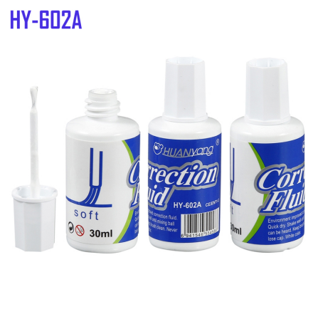Huanyang Быстросохнущий хорошая цена 30 мл мягкой щеточки, чтобы придать корректирующая жидкость ручка