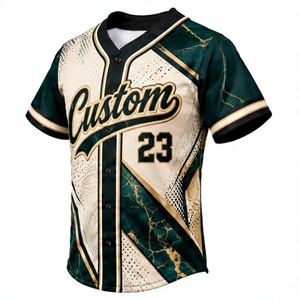 Uniforme Deportivo Moderno de Béisbol Sublimado con Botones, Ligero y Transpirable para Hombre y Mujer, Venta al Por Mayor, Impresión Completa - Product Image 2