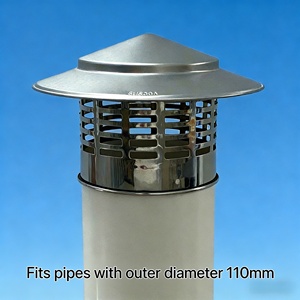 Coperchio per Canna Fumaria Quadrato in Acciaio Inox 304, Antipioggia e Antivento, per Tetto e Terrazza, Facile Installazione - Product Image 6