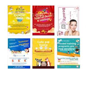 Impression de brochures, conception de prospectus, dépliant promotionnel, affiche publicitaire, page colorée, carton, estampage à chaud numérique, impression UV - Product Image 1