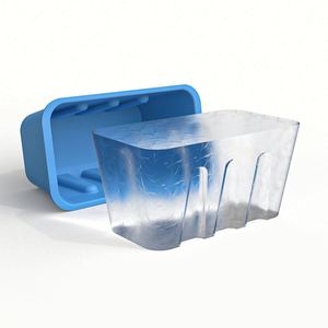 Molde de silicona reutilizable para cubos de hielo grandes, extra grandes, de fácil desmolde y personalizado. - Product Image 1