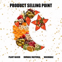 10 inch Ramadan Halvemaan & Stervormige PAL Materiaal PE Plastic Pulp Gegoten WENPACK Model 098 Cadeaubak Eid Voedselverpakking