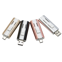 Clé USB 2.0 coulissante en aluminium, étanche et résistante aux chocs, en métal, pour cadeau promotionnel, vente en gros