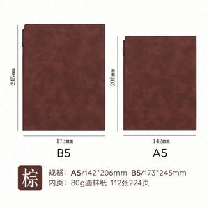 Factory <b>Custom</b> 2024 Leather Cover A5 Planner <b>Diary</b> Notebook Elastic Strap Printed Logo <b>Custom</b> Color Thread Sewing Bound USA - Product Image 6