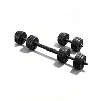 Ensemble d'haltères réglables écologiques en ciment 4-en-1 (haltères, barres, kettlebells) pour entraînement à domicile et musculation