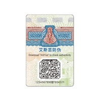 Etiqueta de seguridad personalizada Etiquetas de código QR antifalsificación con hilo de seguridad Impresión intaglio Papel de fibra UV