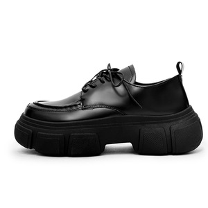 2026 New Casual Leather <b>Shoes</b> for <b>Men</b> Thick Sole Wear-resistant Leather Upper All-match Four Seasons Fashion <b>Work</b> <b>Shoes</b> - Product Image 4