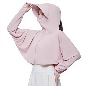 <span class=keywords><strong>Veste</strong></span> d'été légère et respirante à capuche pour <span class=keywords><strong>femme</strong></span>, en soie glacée, anti-UV, à manches longues, séchage rapide, coupe décontractée - Product Image 5