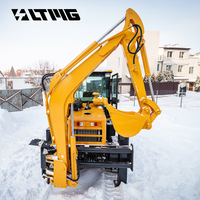 Célèbre marque chinoise LTMG Mini chargeuse compacte 0,6 tonne 1 tonne 1,4 tonne Mini chargeuse-pelleteuse diesel avec cabine fermée