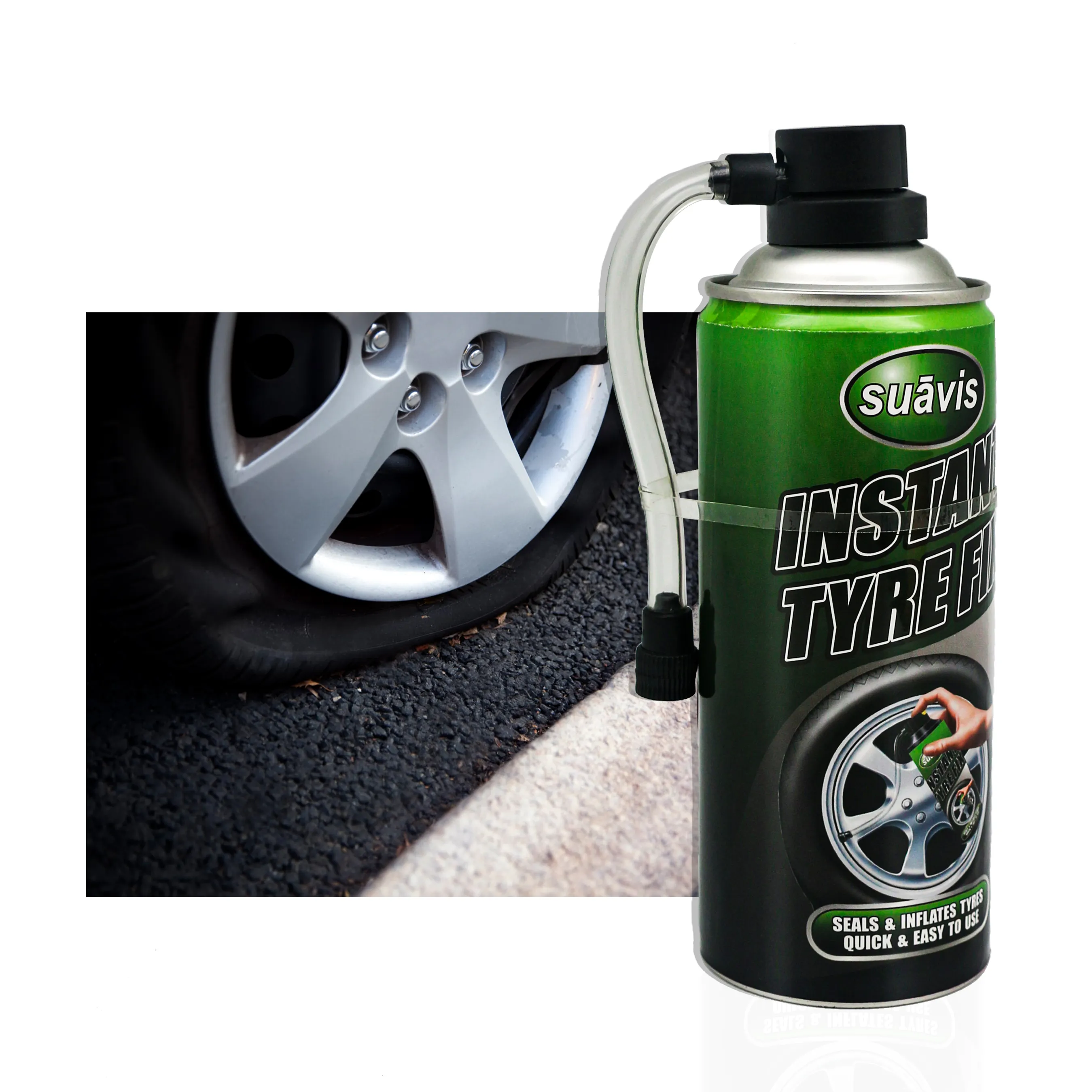 450 ml Fahrrad-Reifenverschließer mit Aluminiumdosen Reifenreparatur-Verschließer Auto-Digital-Luftreifenverschließer