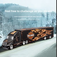 Camion de style Harley Machito à l'échelle 1:64, voiture jouet en métal moulé sous pression avec emballage en boîte colorée, contrôle par force, sans batterie, pour garçons de 14 ans et plus