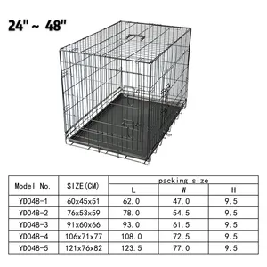 Pliante décorative En Métal Fil Cages à Chien Caisse Chenil Pour Animaux de Compagnie Fabricant de Cages Pour Animaux de compagnie, Transporteurs et Maisons de Couchage Pour Animaux De Compagnie pour Chiens ISO9001