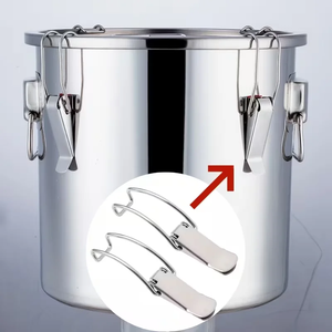 ตะขอเหล็กชุบสังกะสีแบบปากเป็ด ตัวล็อคกล่องไม้ ตัวหนีบ 90 องศา ตัวล็อคแบบสปริง ตัวล็อคแบบกด - Product Image 1