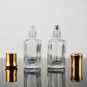 Lot de bouteilles à tartre d'huile essentielle de 1 ml, 2ml, 3 ml, 5ml, tube en verre, octogonal, 8ml, 10ml, 12ml