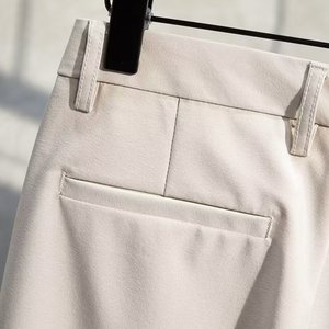 Nouveau <span class=keywords><strong>pantalon</strong></span> décontracté droit <span class=keywords><strong>pour</strong></span> homme, léger, extensible, fin, printemps, été, automne, longueur cheville personnalisable - Product Image 3