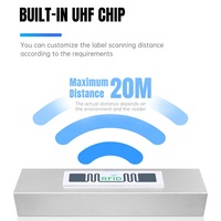 Mini-étiquette RFID active avec capteur de température, anti-métal, en PVC, lecteur UHF, lumière LED pour blanchisserie, téléphones portables, appareils photo, matériaux vinyle
