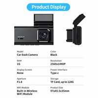 Mini caméra embarquée discrète 4K avant et arrière avec GPS et détecteur de radar, petite caméra cachée, prend en charge le mode stationnement et le capteur G F3
