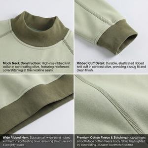 Sweat-shirt à col montant pour homme, style streetwear décontracté, fournisseur de premier plan, personnalisable, en coton épais, coupe oversize - Product Image 2