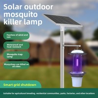 Lampe Solaire LED Anti-Moustiques Étanche pour Extérieur, Piège à Insectes Grande Surface, Contrôle des Nuisibles pour Terres Agricoles, Vergers, Jardins et Cours