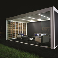 Pergola en alliage d'aluminium à vente directe d'usine, auvent rétractable pour patio, pavillon de repas extérieur, protection contre la pluie