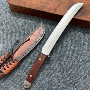 Cuchillo de Supervivencia Samurai Personalizable, Hoja de Acero Inoxidable No Ajustable, Mango de Madera con Diseño de Dragón, para Caza, Bricolaje, Uso Industrial, OEM - Product Image 2