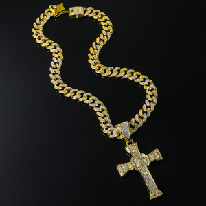 2026 New Simple Popular Design Hiphop Style Alloy Gold Plated <b>Cross</b> Pendant Necklace Exquisite Men's Necklaces Wholesale Jewelry - Product Image 1