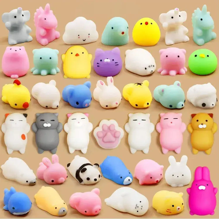 Custom Logo Color Wholesale TPR Squishies Mochi Squeeze Anti Stress Squishy Animal Toys