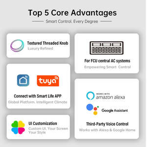 <span class=keywords><strong>Thermostat</strong></span> intelligent WiFi Tuya, programmable sur 7 jours, <span class=keywords><strong>pour</strong></span> système de chauffage au <span class=keywords><strong>gaz</strong></span> et à la chaudière, 5A, écran tactile couleur TFT de 1,6 pouces, compatible Alexa et Google Home - Product Image 5