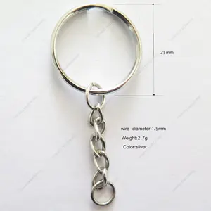 YIWANG סיטונאי אופנה באיכות גבוהה 25mm פיצול מפתח טבעת חומרה Keychain