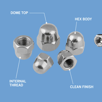 Écrou à tête hexagonale bombée OEM ODM en acier certifié CE et conforme ROHS, fixation pour machines agricoles, grade 4.8-8.8, Shenzhen Capstan