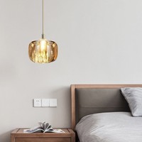 Lustre suspendu ovale BGST à tête unique, design moderne et luxueux, créatif, en verre, pour escaliers