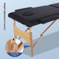 Table de massage pliable, gain de place, portable, en bouleau renforcé, avec trou pour le visage, hauteur réglable, usage commercial, salon de beauté, spa