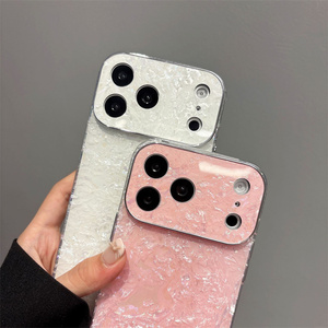 Funda de Teléfono Original Convertida en Forma de Concha Marina para iPhone 17 16 15 Pro Max, Carcasa Iridiscente con Textura Degradada Brillante - Product Image 5