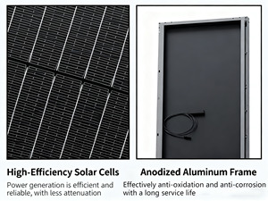 <span class=keywords><strong>Panneau</strong></span> solaire en silicium monocristallin tout noir 100W 100W Charge de module photovoltaïque hors réseau à haute efficacité - Product Image 2