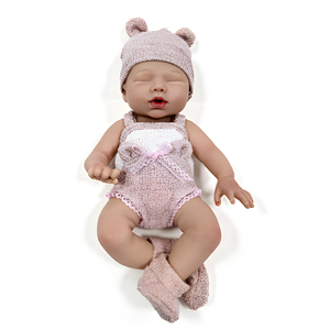 Muñeca <span class=keywords><strong>Reborn</strong></span> de Silicona de 13 Pulgadas, Realista, con Ojos Ceñados, Recién Nacida, con Almohada, Chupete y Pañal - Product Image 2