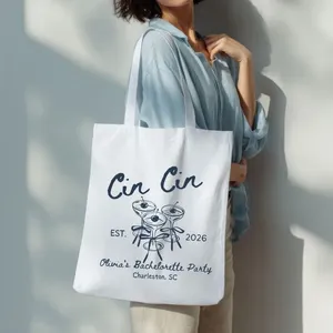 Bolsa de Mano Personalizada para Despedida de Soltera <span class=keywords><strong>Cin</strong></span> <span class=keywords><strong>Cin</strong></span>, con Nombre Impreso, Bolsa de Regalo para Damas de Honor para Viaje a Charleston - Product Image 4