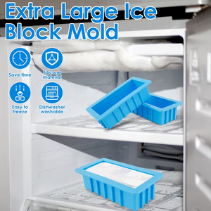 2 moules à glaçons rectangulaires en silicone réutilisables pour bain de glace, baignoire de récupération par immersion froide - Product Image 1