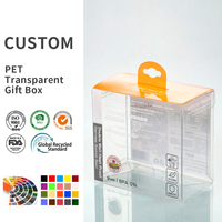 Boîte en plastique PET transparente personnalisée avec trou de suspension, emballage transparent, impression UV, logo personnalisé, présentoir de vente au détail pour enfants